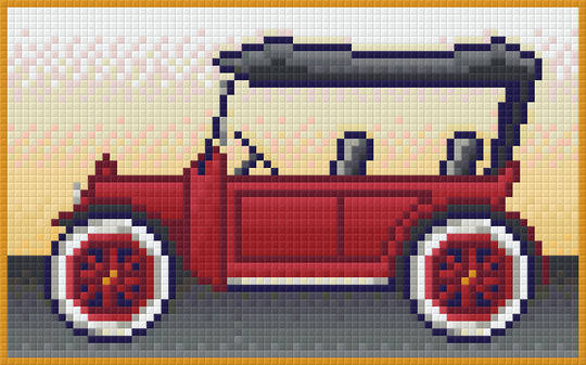 Red Old Timer Two [2] Baseplate PixelHobby Mini-mosaic Art Kit
